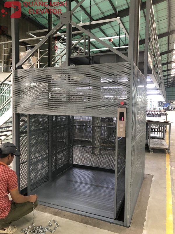 Thang Tải Hàng Không Kèm Người 500 Kg - PIN ẮC QUI BÌNH CHÁNH - Ảnh 7