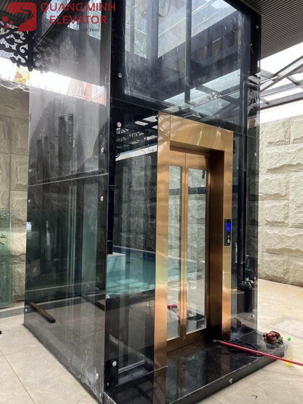 Thang Tải Khách 450 Kg - Khung Kính - THẢO ĐIỀN Q 2