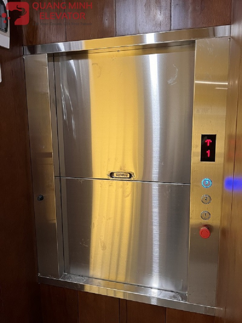 kích thước thang tời thực phẩm