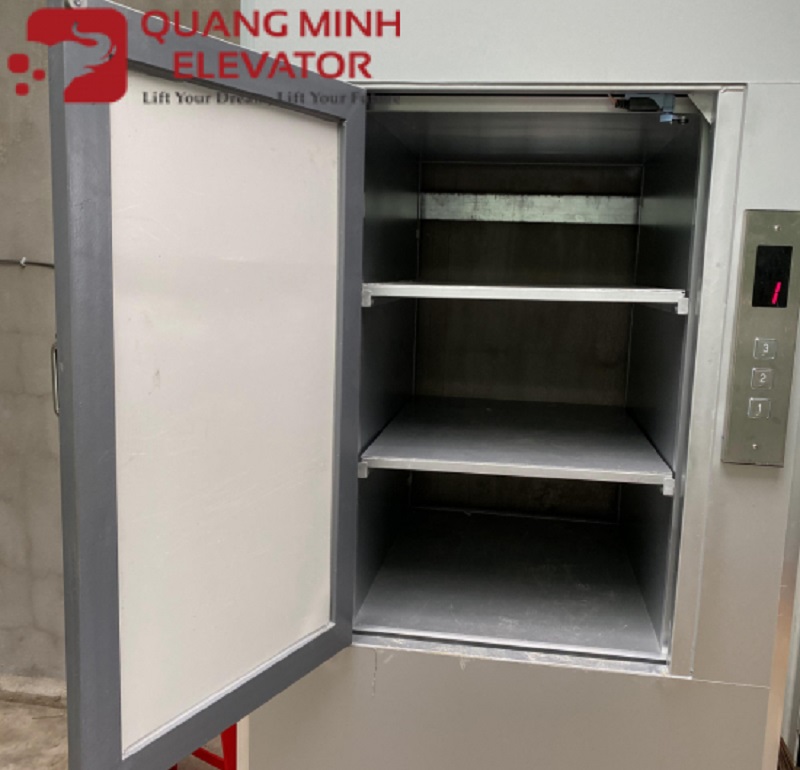 kích thước thang tời thực phẩm