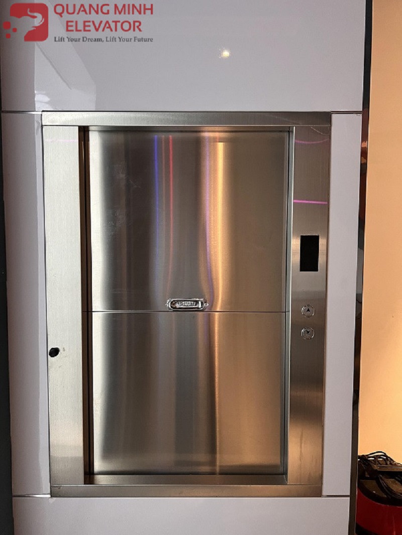 kích thước thang tời thực phẩm