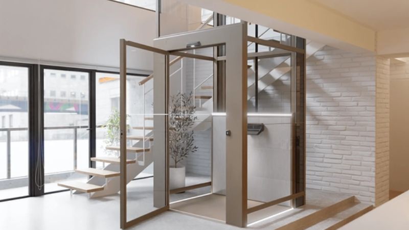 thang máy nini không cần hố pit