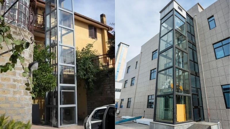 thang máy ngoài trời