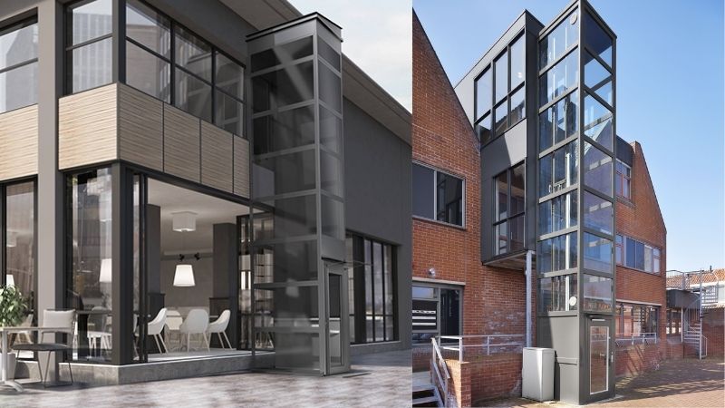 thang máy ngoài trời