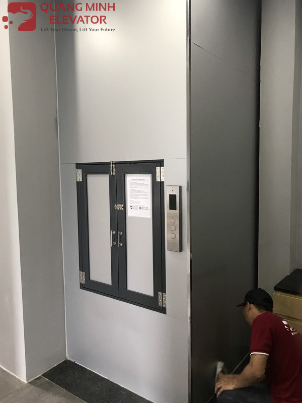 thang tời thực phẩm 100kg