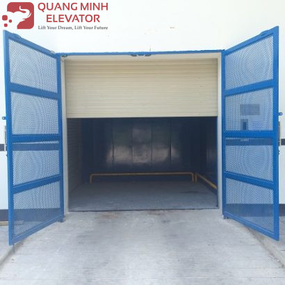 Thang máy tải hàng Quang Minh Elevator thi công
