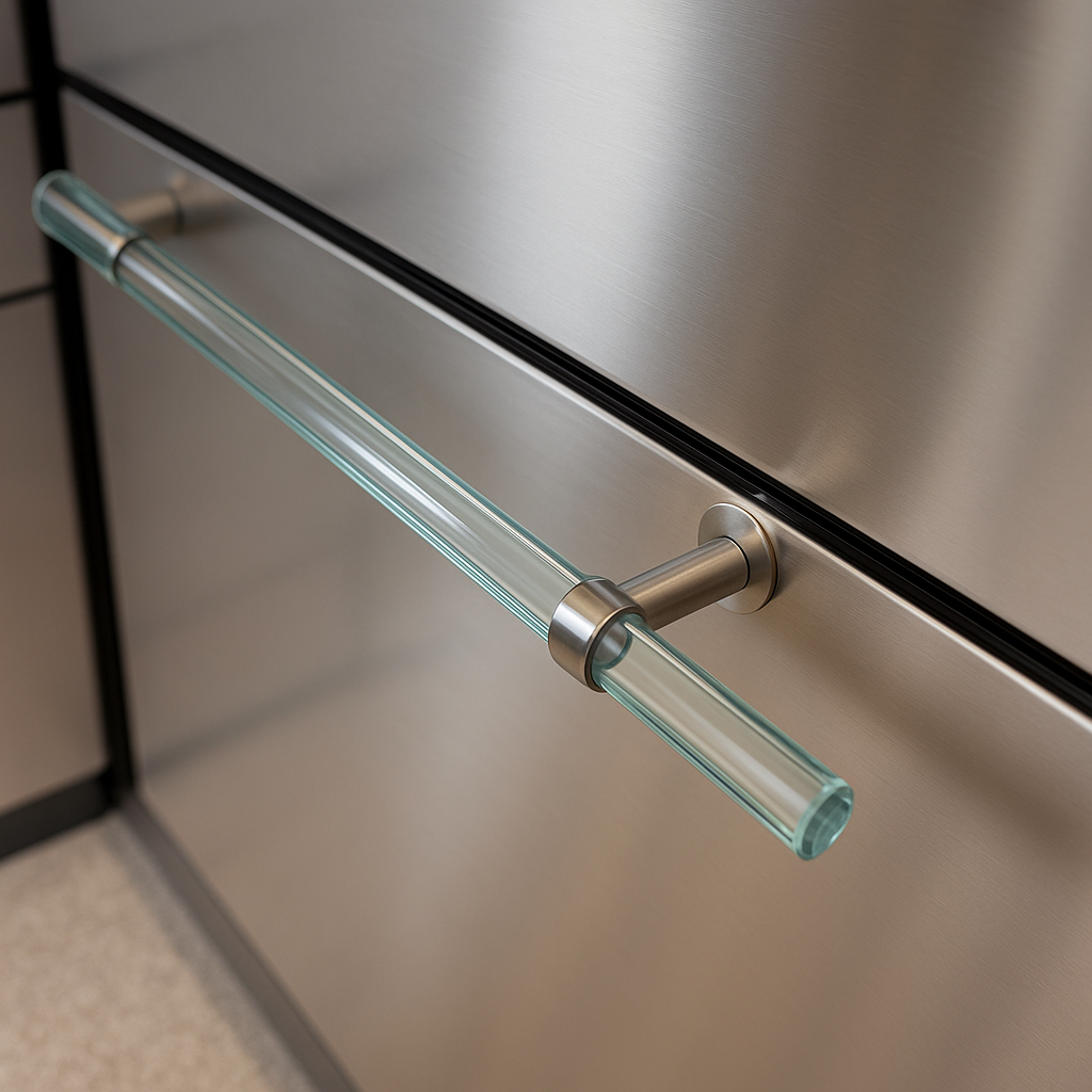 Tay vịn thang máy kính cường lực