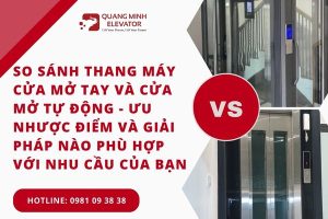 thang máy cửa mở tay
