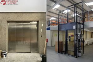 Thang máy tải hàng và thang tời hàng